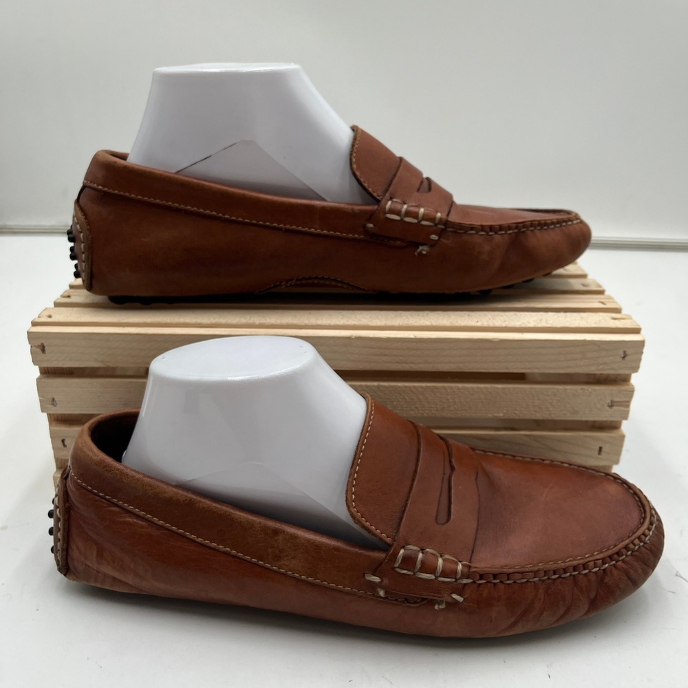 Cole Haan Loafers Penny Driving Shoes 9 M Leather Moc Toe Brown Mens C08952